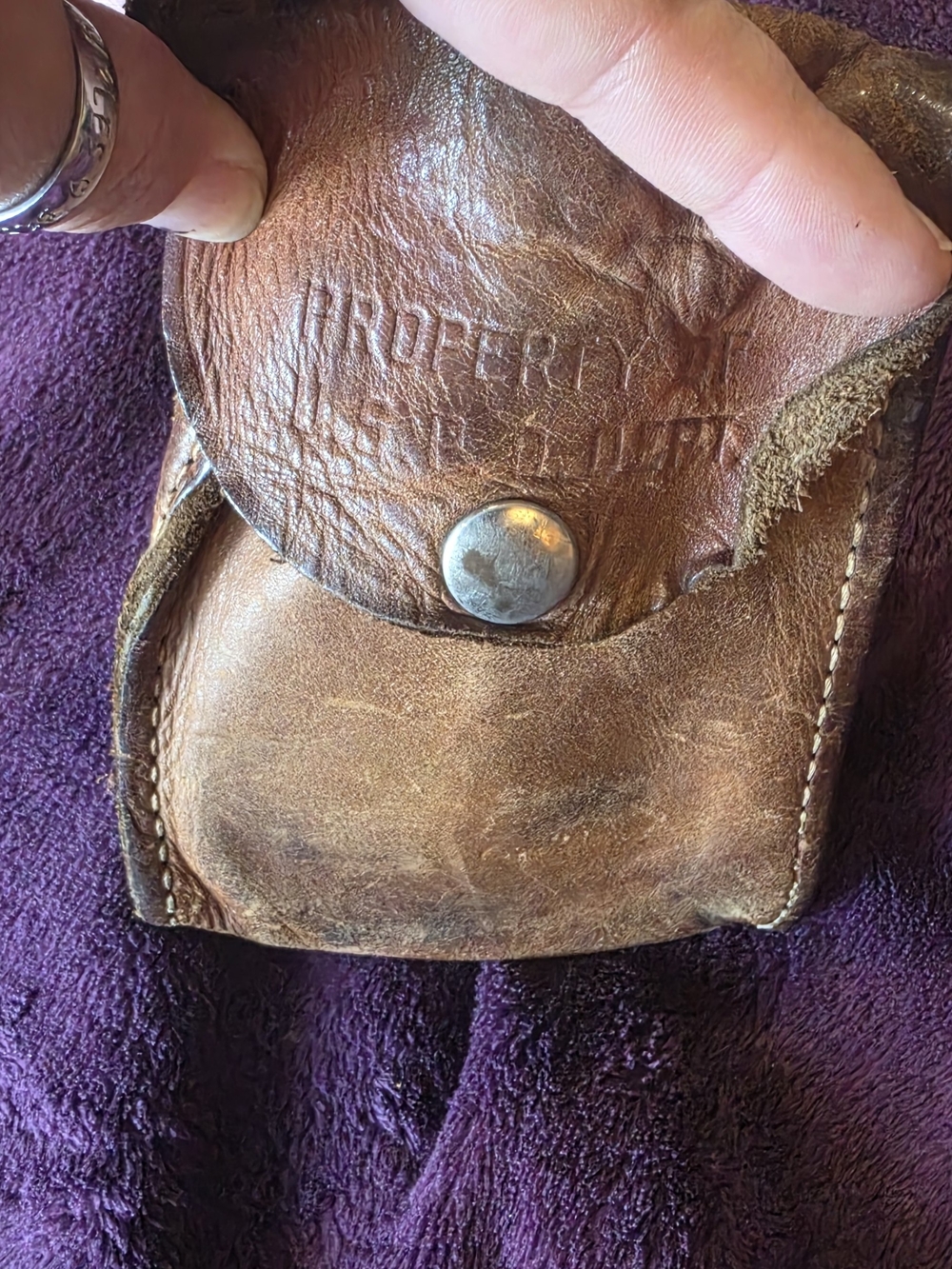 Vintage Leather Men’s Belt Pouch - Brown